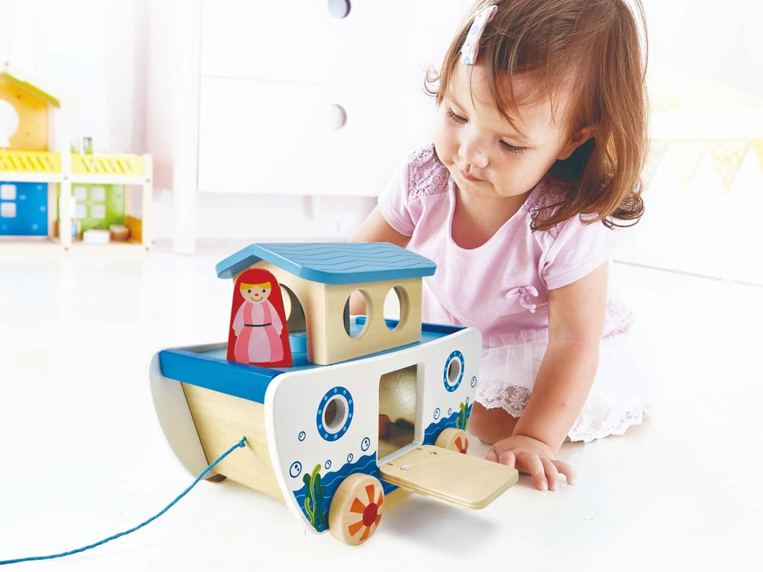 Hape E8049 - Nachzieh-Arche, Holzspielzeug
