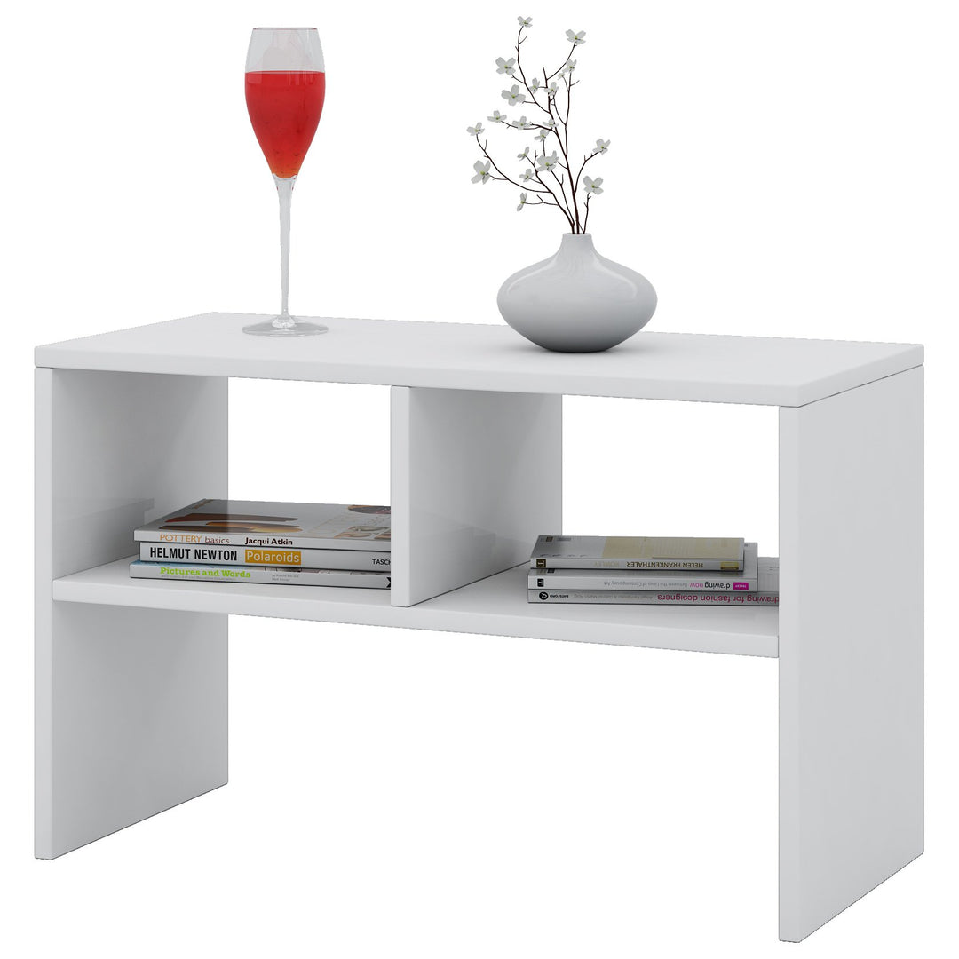 VCM Holz Beistelltisch Couchtisch Sofatisch Wohnzimmertisch Kaffeetisch Nachto S Weiss, Weiss