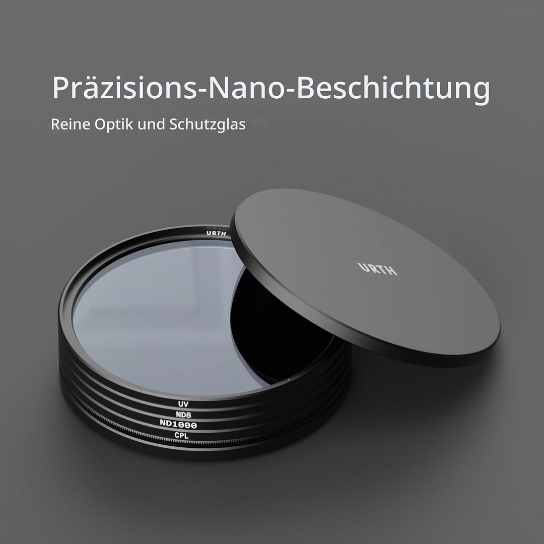 Urth 55mm Magnetisches UV, Polfilter (CPL), ND8, ND1000 Filter Kit (Plus+), 55mm magnetisch