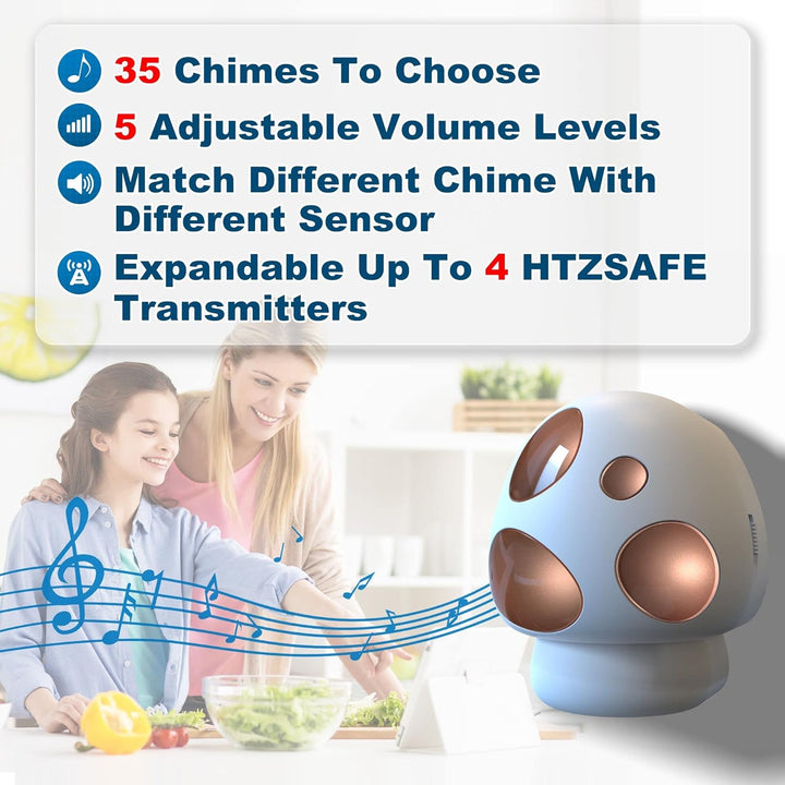 HTZSAFE Solar-Auffahrtsalarm mit Einer Reichweite von 1/2 Meilen – wetterfester, kabelloser Bewegung