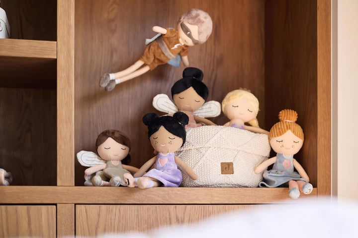 Jollein Stoffpuppe Kuschelpuppe - Mermaid Ella - 100% Polyester - 32x10x6cm - Kuscheltier - Meerjung