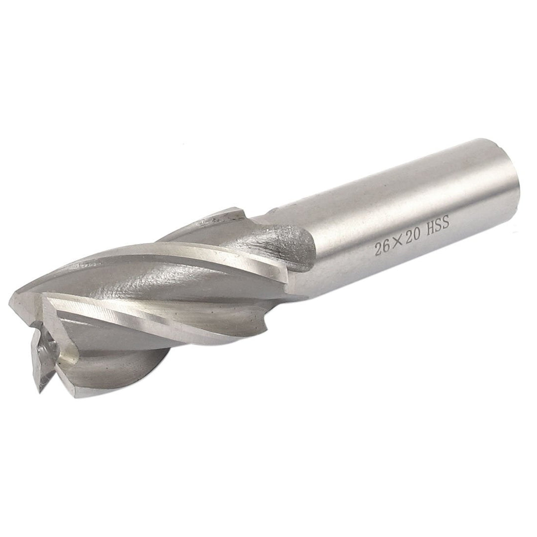 sourcing map 26mm Schnittdurchmesser gerader Schaft 4 Flöten Schaftfräser Stirnfräser de