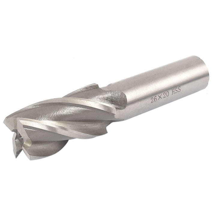sourcing map 26mm Schnittdurchmesser gerader Schaft 4 Flöten Schaftfräser Stirnfräser de