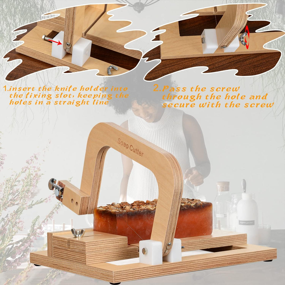 Holzseifenschneider Einstellbarer Drahtschneider Schneidwerkzeug für handgemachte Seifenherstellung