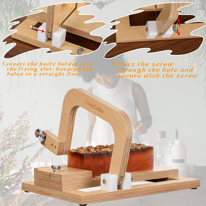 Holzseifenschneider Einstellbarer Drahtschneider Schneidwerkzeug für handgemachte Seifenherstellung