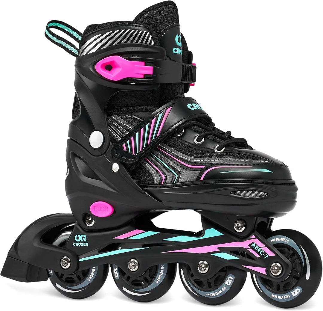 3in1 Inline Skates Inliner Triskates Rollschuhe Optima Black/Mint verstellbar 35-38 (21cm-23cm) Mint