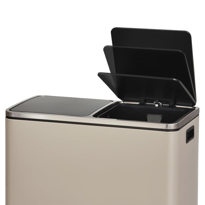 SVITA TM2X30 Treteimer 60 Liter Abfalleimer Mülleimer Design Mülltrennung Papierkorb Küchen-Ordnung