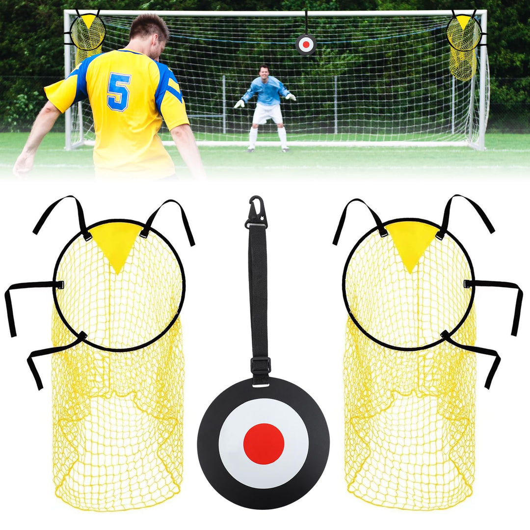 3Stk Fussball Trainingszubehör Inklusive Torwand für Fussballtor und Fussballtore für Garten Kinder,