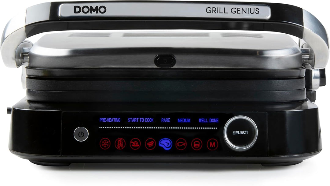 DOMO DO9249G Kontaktgrill - Grill Genius - Cool Touch Funktion - Ideal zum Grillen von Paninis, Toas