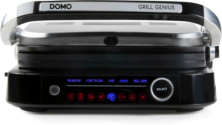 DOMO DO9249G Kontaktgrill - Grill Genius - Cool Touch Funktion - Ideal zum Grillen von Paninis, Toas
