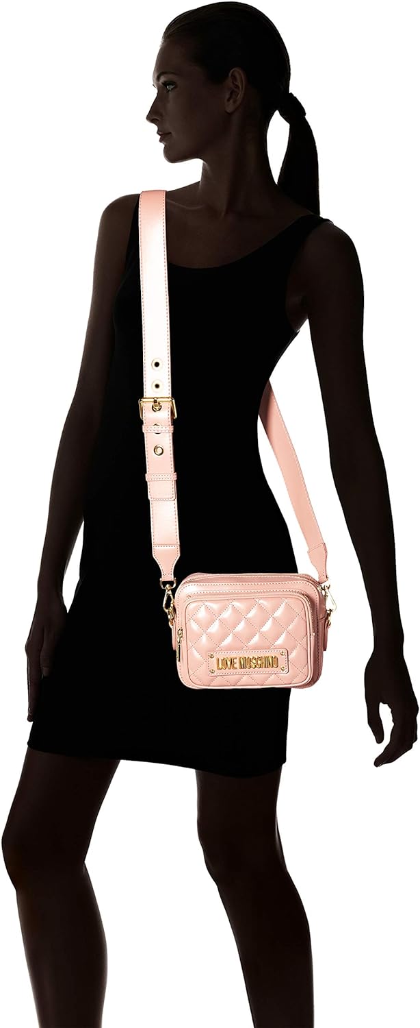Love Moschino Damen Quilted Nappa Pu umhängetasche, 15x10x15 Centimeters (W x H x L) Pink (Rosa), Pi
