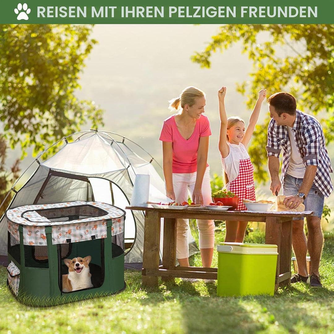 Faltbarer Hundezäune, Welpenlaufstall Tierlaufstall, Tragbar Laufstall für Welpen, Welpenlaufstall f