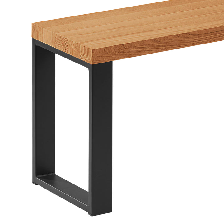 LAMO Manufaktur Sitzbank Esszimmer Holzbank 30x100x47 cm, Möbelfüsse Simple Schwarz/Rustikal, LSB-01