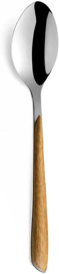 AMEFA ECLAT NATURE Besteck Set 4 Personen (Holzoptik/braun) 16-teilig mit feiner Maserung Edelstahl