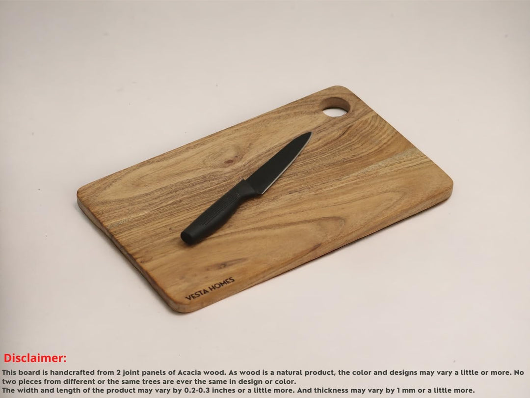 Vesta Homes Schneidebrett aus Holz/Schneidebrett/Servierbrett, Wurstbrett, Platte für Gemüse, Obst u