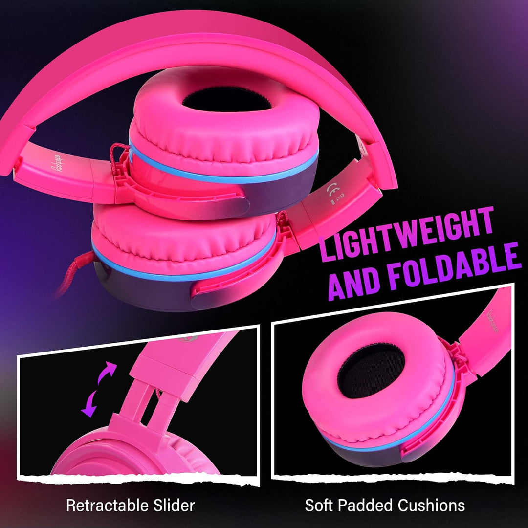 RockPapa Grade Faltbare HiFi Kopfhörer Headphones mit Mikrofon für Computer PC Cellphones Tablets iP