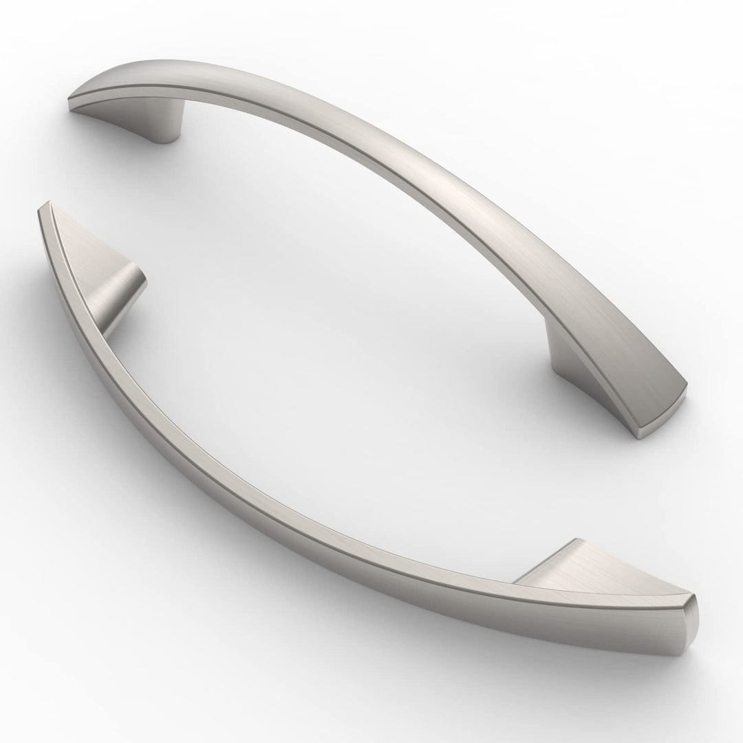 FURNIWARE Schrank- und Küchengriffe, 96 mm Lochabstand, gebürstetes Nickel, 10 Stück 96mm 10 Stück G