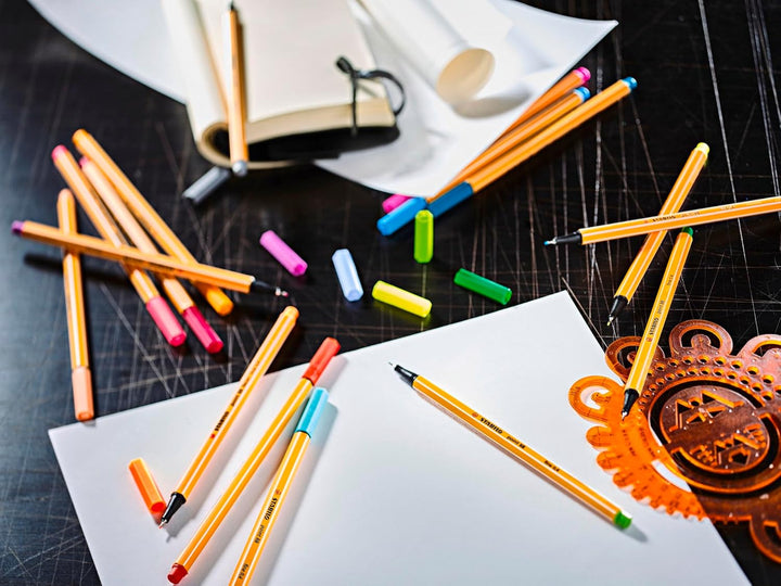 Fineliner & Premium-Filzstifte - STABILO point 88 & Pen 68 - ARTY - 36er Pack - 17x point 88 in 17 F