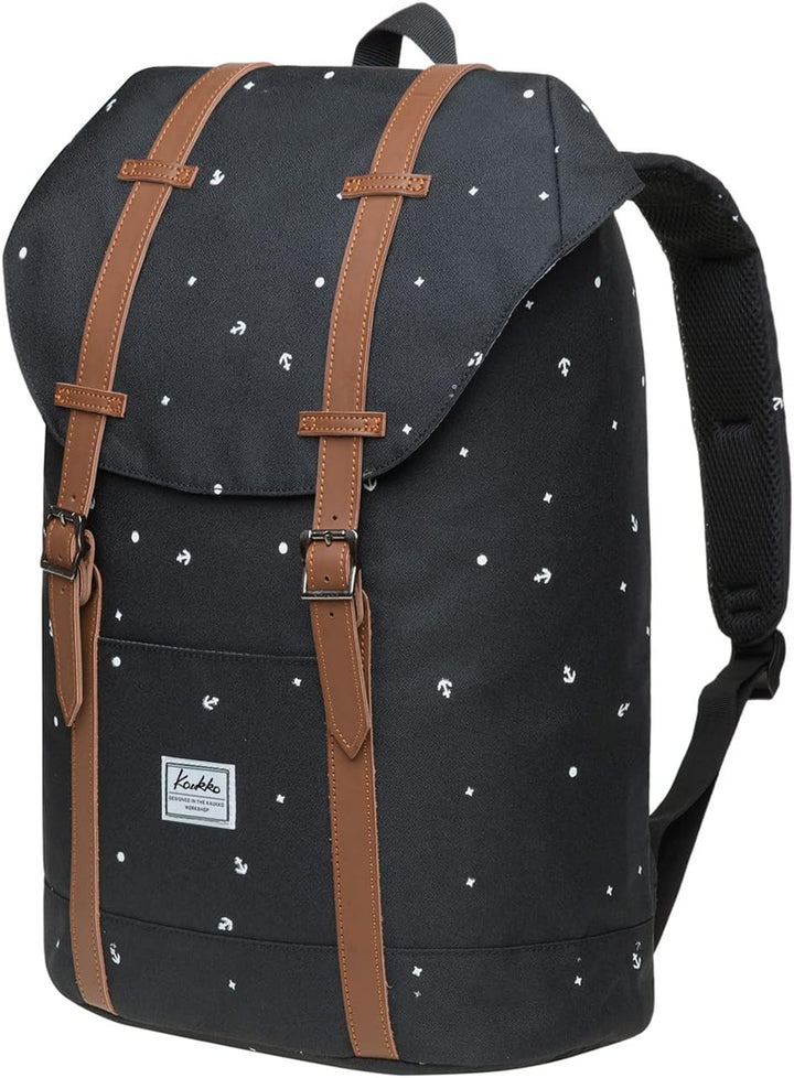 KAUKKO Rucksack Klein Damen Herren Schön und Praktisch Daypack für Schule, Uni, Beruf mit 10" Laptop