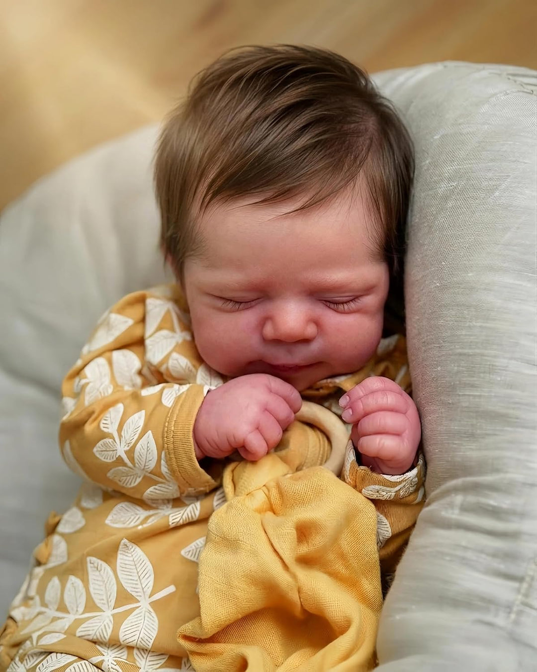 Zero pam Reborn Baby Puppen Vollsilikon Lebensecht-48CM Silikon Baby Mädchen Mit Haaren, Wie Echtes
