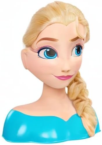 Just Play 87490-JP Disney Frozen Frisierkopf ELSA Mini 14cm mit Haarbürste für Styling-Spass, ab 3 J