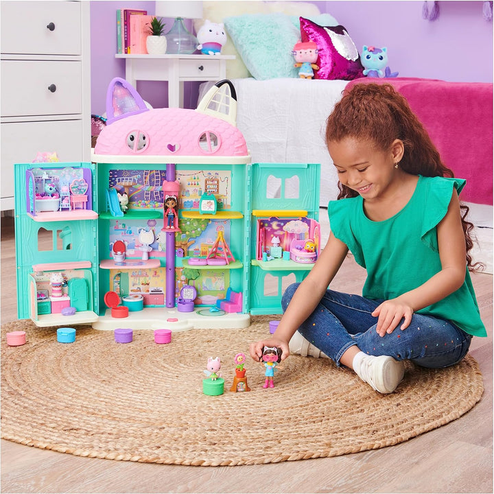 DREAMWORKS GABBY'S DOLLHOUSE - Cat-tivity Set, Flower-rific Garden - Garten Set mit Gabby und Kitty
