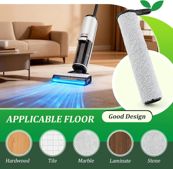 2 Bürstenrollen 4 Filter Ersatzteile für Tineco Floor One S7 Steam Nass Trockensauger Zubehör Set Bü