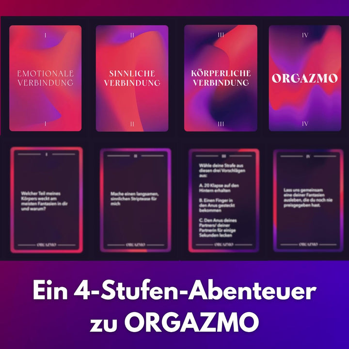 Orgazmo - Romantisches Spiel für Paare - 200 pikante Aufgaben & Fragen, um Ihre Beziehung zu beleben