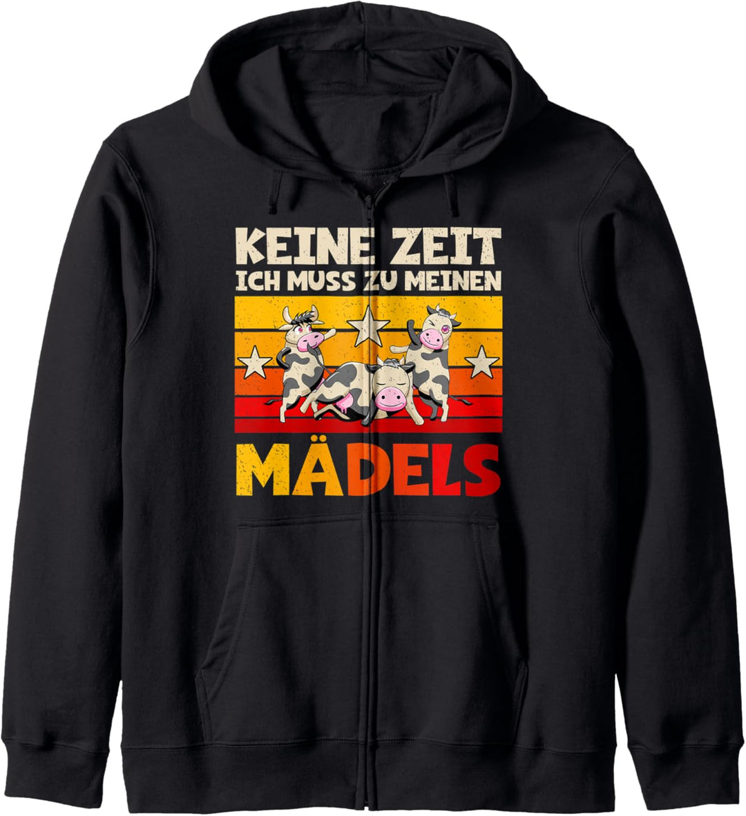 Keine Zeit Ich Muss Zu Meinen Mädels Kühe Landwirt Rinder Kapuzenjacke