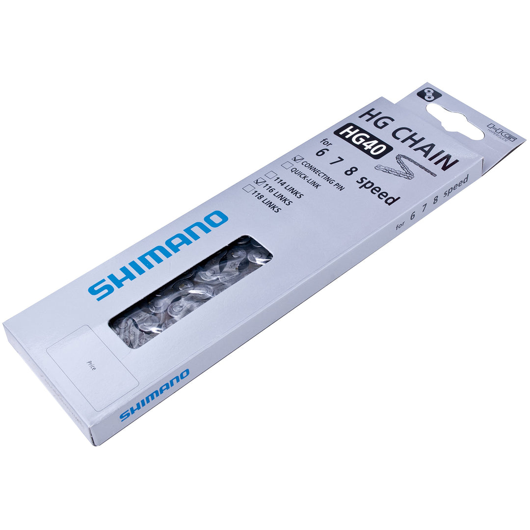 SHIMANO Kette 6/8-fach HG-40 - 116 Glieder mit Kettenniet