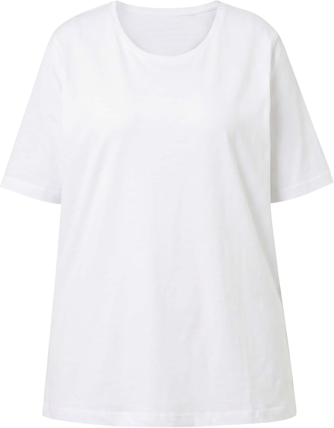 Ulla Popken Damen Basic, Rundhals T-Shirt 54-56 Schneeweiss, 54-56 Schneeweiss