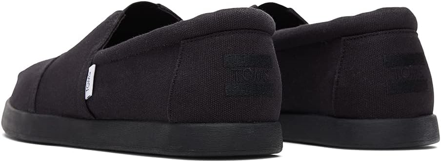 TOMS Herren Alp FWD Flacher Slipper 40.5 EU Black Black Recycled Cotton Canvas, 40.5 EU Black Black