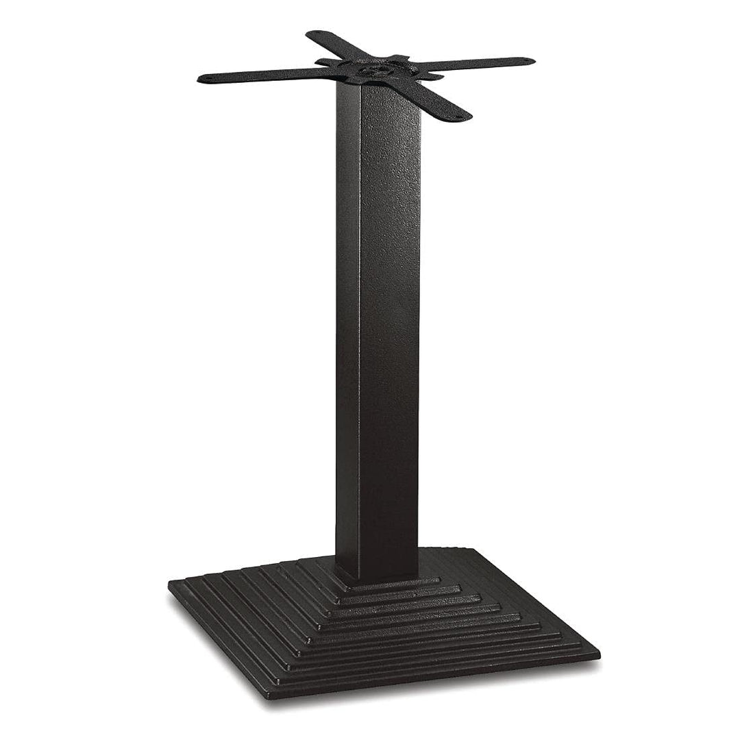 Bolero Gusseiserner quadratischer Tischfuss, schwarz, Abmessungen: 720(H)x 425(B)mm, Cafés Restauran