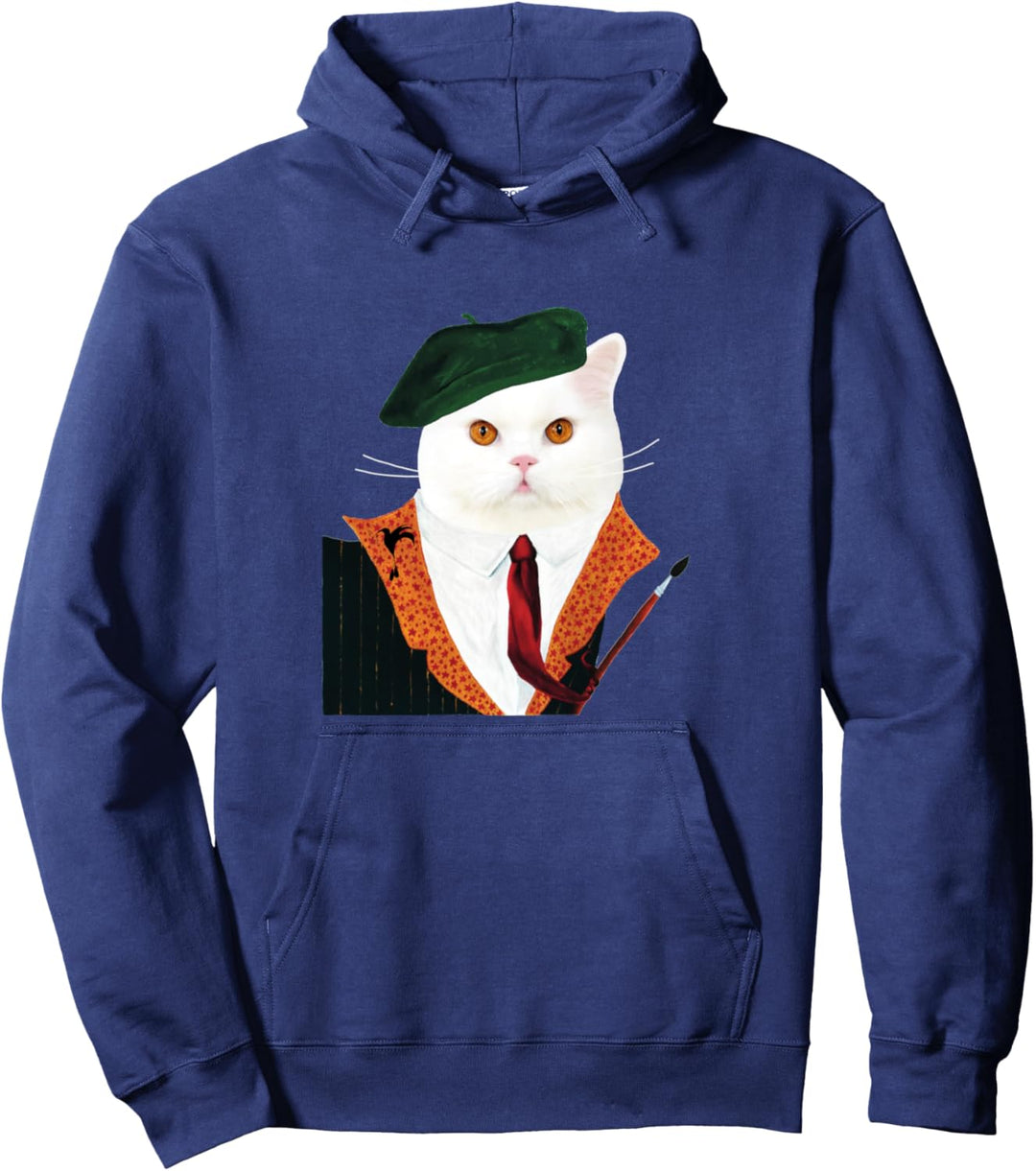 Künstler Katze, Maler Pullover Hoodie