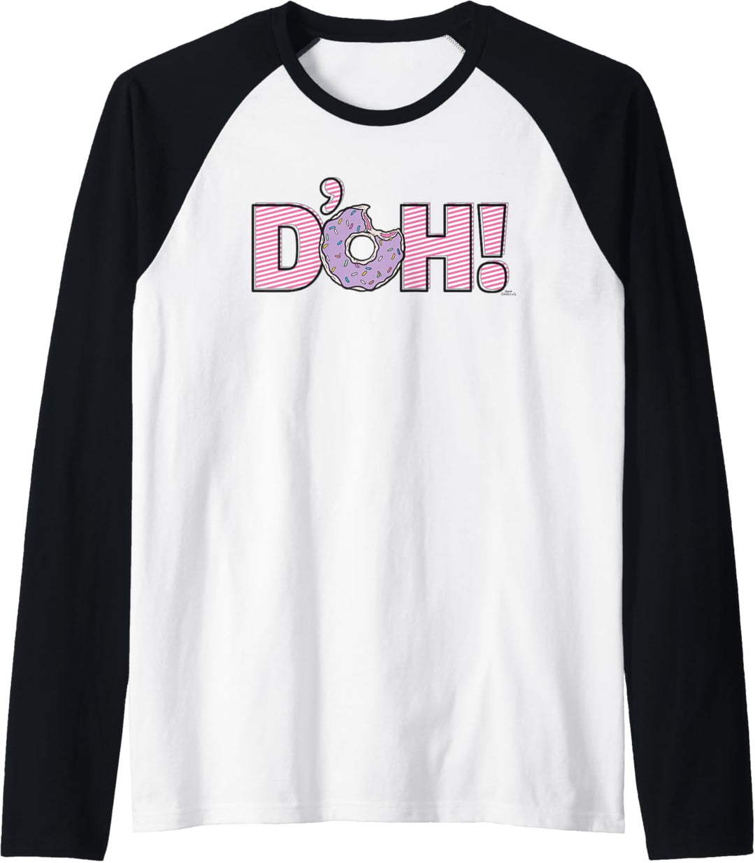 The Simpsons Homer D'oh Donut Raglan