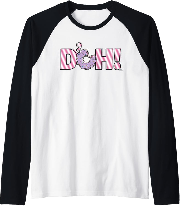 The Simpsons Homer D'oh Donut Raglan