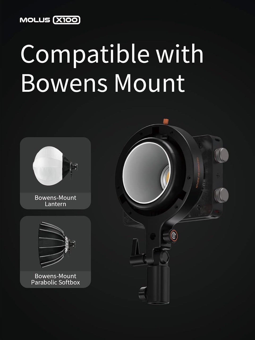 Zhiyun MOLUS X100 Combo LED Videoleuchte 100W Einstellbare 2700K-6500K LED Studio Dauerbeleuchtung U