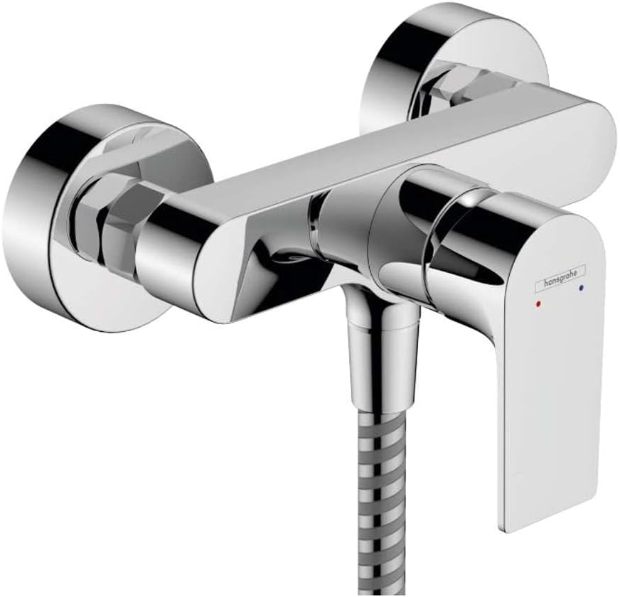 hansgrohe Duscharmatur Rebris E, Aufputz Brausebatterie für 1 Funktion, Chrom Chrom Dusche, Chrom Du