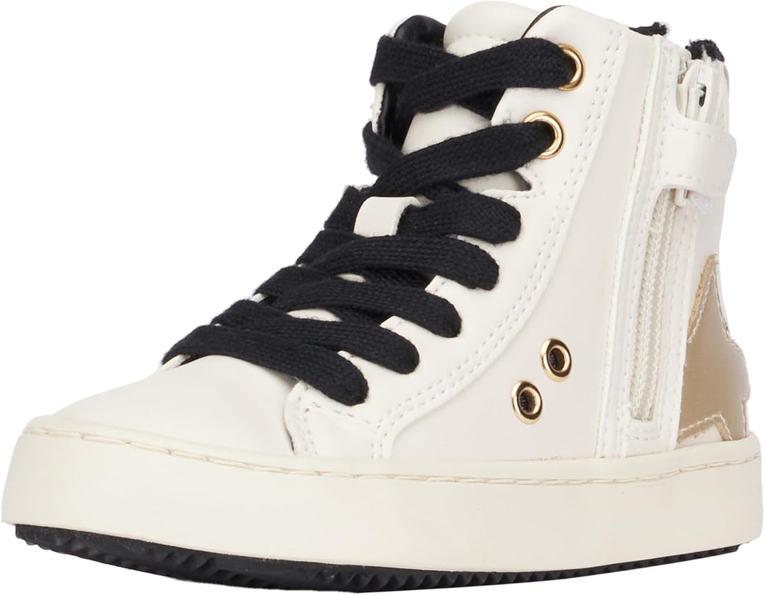 Geox Mädchen J Kalispera Girl A Sneaker 26 EU Lt Ivory Platinum, 26 EU Lt Ivory Platinum