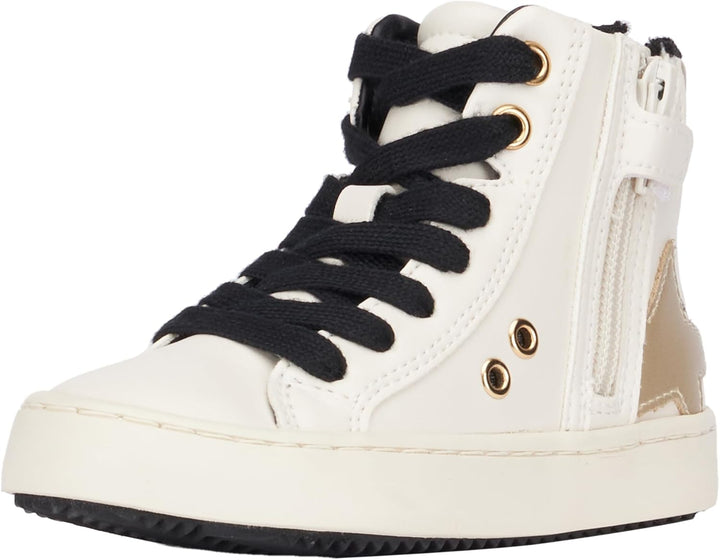 Geox Mädchen J Kalispera Girl A Sneaker 26 EU Lt Ivory Platinum, 26 EU Lt Ivory Platinum
