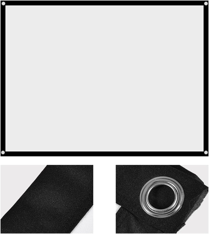 Bewinner 60-100 Zoll Projektionsleinwand, 4: 3 HD tragbare Faltbare Anti-Falten-Leinwand, waschbar f