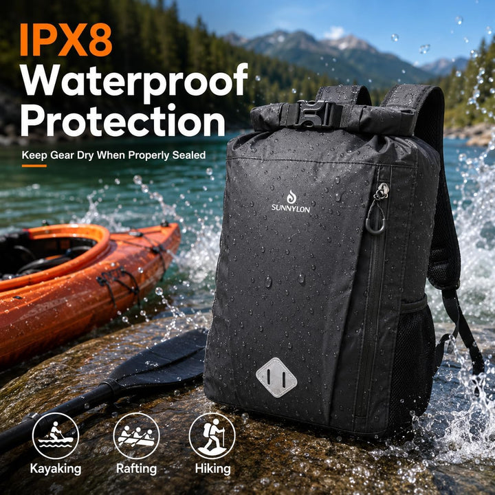Wasserdichter Dry Bag Rucksack,20L IPX8 Wasserfester rucksack Rolltop mit Handyhülle,Wasserdichte ta