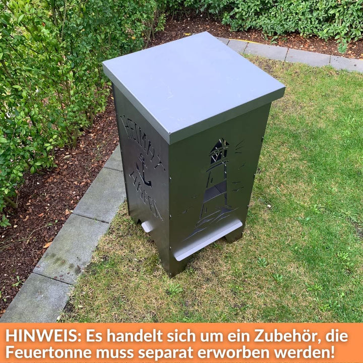 Deckel für 78cm Feuertonne | Zubehör für Feuertonnen | Robust & Aus Hochwertigem Stahl
