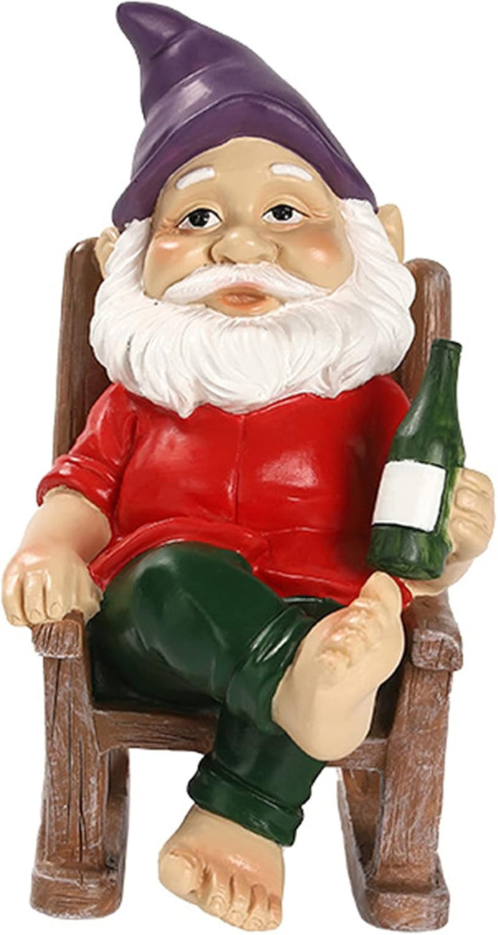 SUQ Lustiger Pilzzwerg Gartenzwerg, Gartenstatuen und Skulpturen Figur Ornament Dekoration, Niedlich