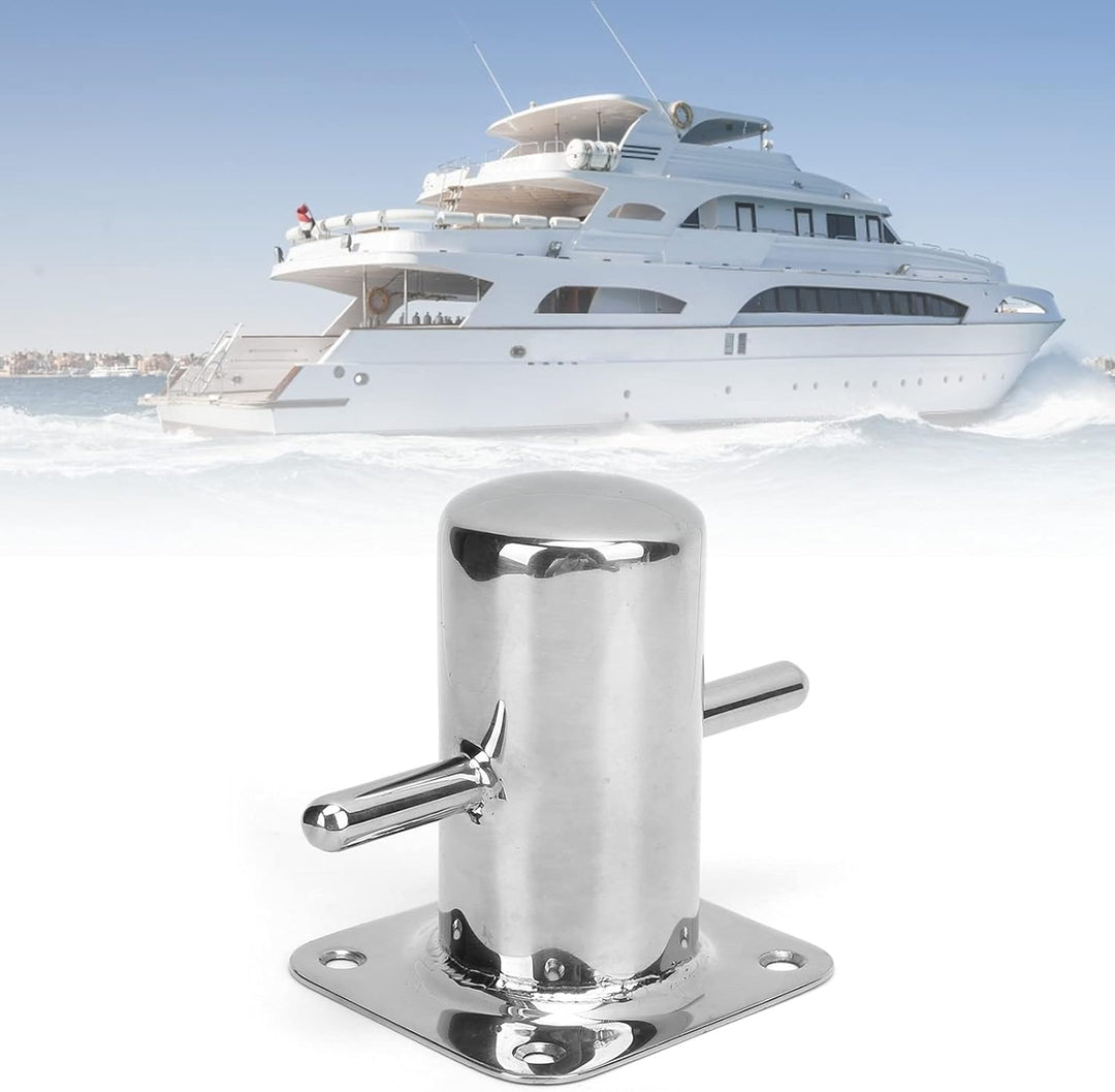 Alomejor Bootsanlegeplatz Cross Mooring Poller Bootsanlegeklampe Einzelner Mooring Bitt Marine Hardw