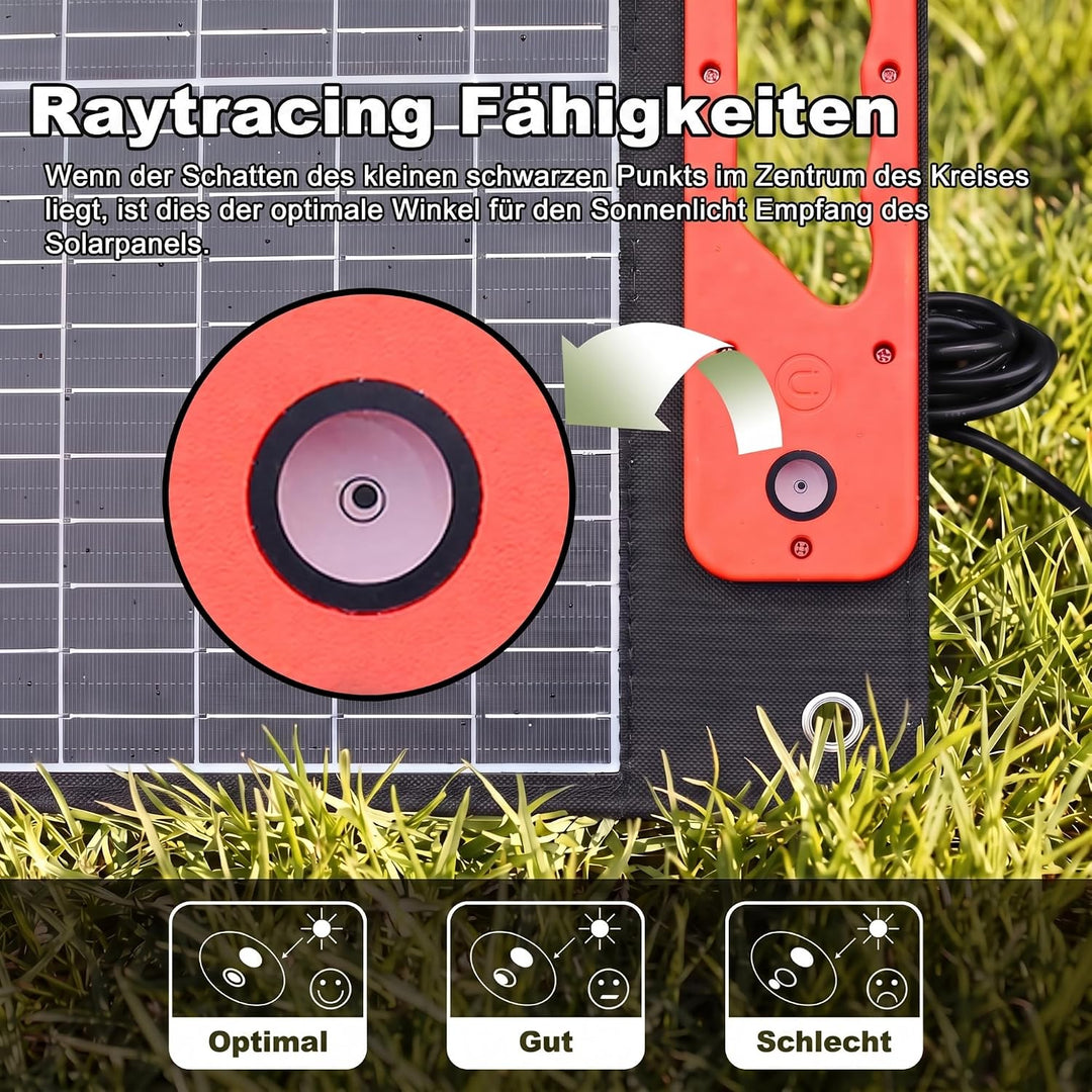 100W Faltbarer Solarpanel, Tragbares Monokristalliner Solarmodul mit Schnellladefunktion USB-C PD 60