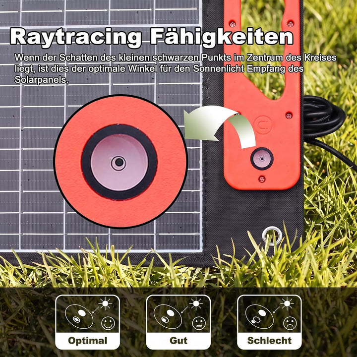 100W Faltbarer Solarpanel, Tragbares Monokristalliner Solarmodul mit Schnellladefunktion USB-C PD 60