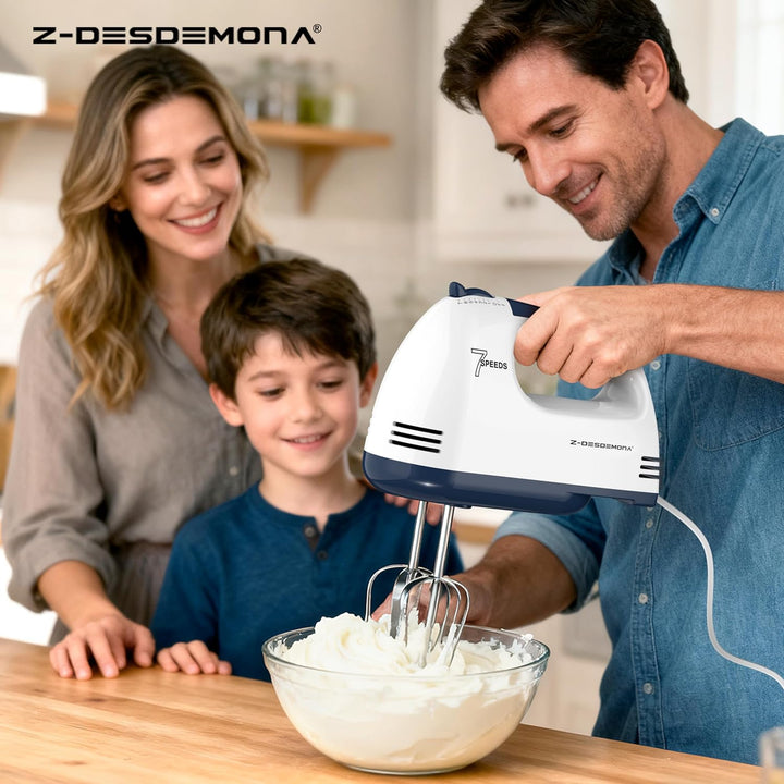Elektrischer Handmixer, Kleine Lebensmittelmischer 7 Geschwindigkeiten Handmischer, 304 * (1 * Whisk