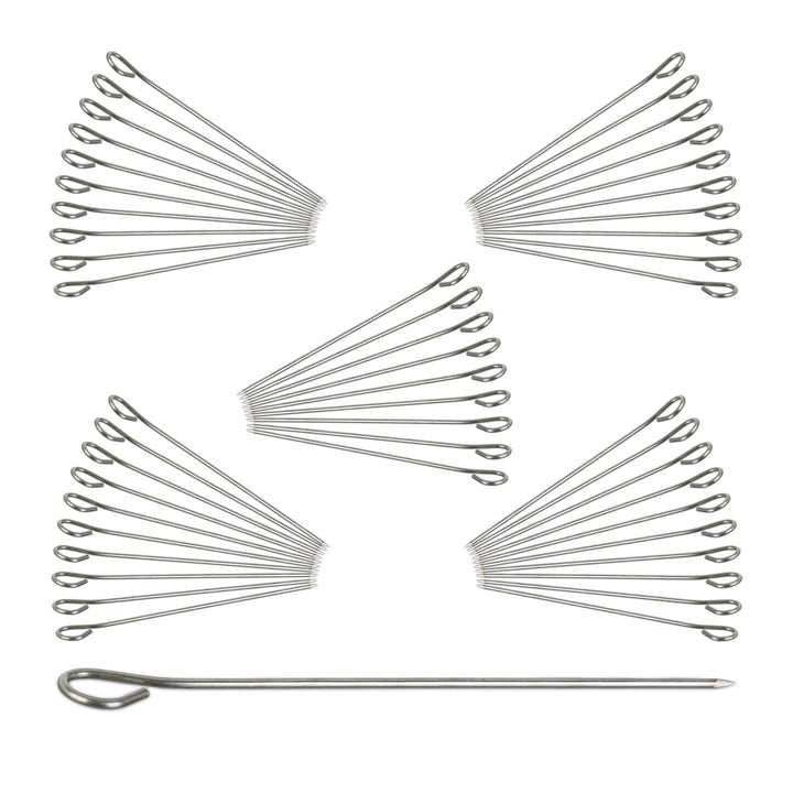500 Stück Rolladennadeln aus Edelstahl, 11 cm, Silber, 500