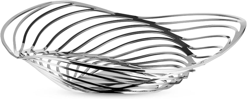 Alessi ACO02 Trinity Korbschale aus Edelstahl 18/10 glänzend poliert ᴓ 26,0cm, 12 x 27 x 12.5 cm, Ed